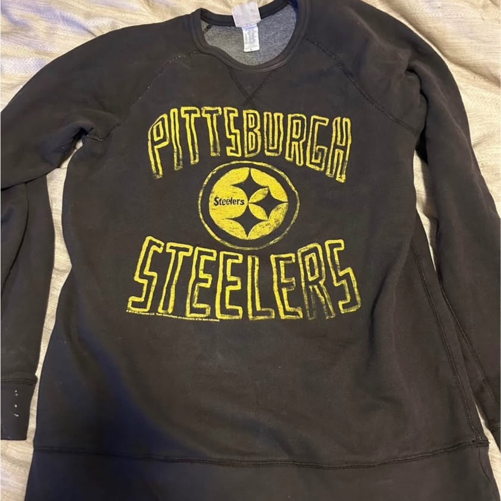 Junk Food Clothing Steelers Gray Sweatshirt